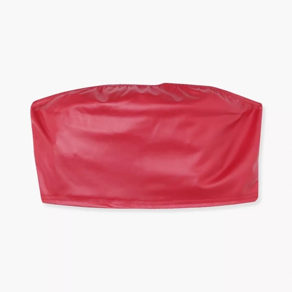 Red Boohoo Bandeau Top